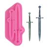 Molde de Silicone Espada Escudo Espada Retro Molde para Decoração de Bolo de Chocolate Fondant Molde para Assar DIY