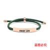 Pulseiras Tecidas Coloridas Transfronteiriças Europeias e Americanas Aproveite a Diversão da Vida Presentes Inspiradores de Feriado Pulseiras de Aço Inoxidável Gravadas