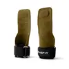 Guantes de Cuero para Fitness con Soporte de Muñeca para Dominadas, Mejora del Agarre, Muñequeras Unisex, Asistencia para Barra, Peso Muerto