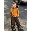 Looks de Outono para Meninas 2026 Novo Estilo: Streetwear da Moda para Crianças Maiores, Conjunto de Moletom e Roupa Esportiva Estilo Coreano para Meninas