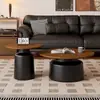 Juego de Mesa de Café Redonda de Madera Maciza para Sala de Estar de Segunda Mano Estilo Nuevo 2025 Apartamento Pequeño Retro Francés Especialmente Atractiva Mesa de Café