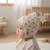 Gorro de Bebé para Primavera y Otoño con Protección para las Orejas para Niñas, Gorro de Algodón Puro de Princesa Estrella, Gorro de Elfo a Atar para Recién Nacido, Cortavientos