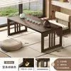Mesa plegable pequeño apartamento mesa de centro sala de estar hogar para tomar té japonés Nan bambú escritorio de estudio mesa de ventana saliente mesa de centro