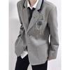 Uniforme Retro Japonés Dk Estilo Escolar Top Estilo Universitario Traje Jk Gris L Vestido Chaqueta Casual para Hombre