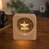 Luz de Noche de Cristal Souvenir Creativo de Cristal Adornos de Escritorio Lámpara de Mesita de Noche Puesto de Manualidades Regalos para Estudiantes y Maestros