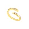 211 Anillo Abierto S925 Plata de Ley Cuadrado Diamante Perla Cruz Temperamento Simple Europeo y Americano Sentido Avanzado Microincrustado para Mujer