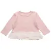 Camiseta Base Dulce para Niños, Top Cárdigan Patchwork, Top de Punto Jacquard de Manga Larga para Niñas Otoño Ropa Estilo Pipa para Bebé