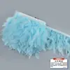 Directo de fábrica pieza de rasgar fuego tela de plumas accesorios hechos a mano diy ropa falda plumas decorativas venta al por mayor