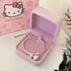 Nuevo Collar de Hello Kitty para Mujer, Dulce y Lindo Estilo Girly Cadena para Clavícula Gato Kt Estilo Ins Diseño de Nicho de Alta Gama