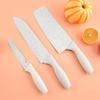 Juego de tres piezas de cuchillos de cocina al por mayor de fábrica, juego de paja de trigo, cuchillo para suplemento alimenticio para bebés, cuchillo de cocina doméstico, cuchillo para fruta