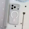 Lente Desmontable Creativo Adecuado para iPhone 17 Pro Max, Funda de Teléfono Magnética con Textura de Arena Suave, Anticaídas para Apple 14