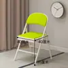 Silla plegable mediana-alta 35cm para adulto, silla con respaldo para el hogar, silla de estudio para estudiante, asiento portátil para oficina, taburete pequeño, silla de comedor