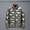 Algodón Brillante Sin Lavar Ropa Exterior para Hombre Corta 2024 Nuevo Estilo Coreano Pareja Cuello Alto Estudiante Invierno Engrosada Chaqueta para Hombre Hombre