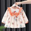 Overol infantil babero para comer de bebé delantal princesa femenina impermeable anti-suciedad estilo extranjero otoño e invierno niño bebé vestido al revés