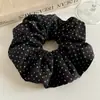 Goma para el pelo de lunares de tela de dopamina estilo coreano Versátil Elegante Gama alta para coleta Accesorio para el cabello de niña