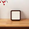 Marco de Fotos Redondeado de Madera Maciza con Ensamblaje de Caja y Espiga Personalizado del Fabricante Original, Imán para Nevera tipo Polaroid, Regalo de Vacaciones, Marco para Exhibición de Caligrafía