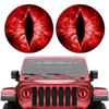 Pegatinas para faros delanteros de Wrangler con diseño de ojo de bestia de una sola pasada.