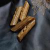 Botón Amarillo Frontal Resina Patrón Perlado Palo de Madera Forma Cilíndrica Dos Ojales Botón de Oliva Venta al por Mayor Directa de Fábrica