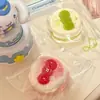 1 peça-Vela Aromática Sabor Soufflé de Leite de Soja com Pão Fatiado Molde de Silicone Soufflé de Leite de Soja Pão Molde de Resina Molde de Silicone Para Brinquedo Squishy de Mochi