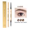 Lápis de Sobrancelha Pequeno Dourado com Duas Pontas, Resistente ao Suor, Aparência Natural, Longa Duração, Não Borra Facilmente, Atacado, Maquiagem para Iniciantes, Dropshipping