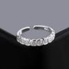 Anillo Retro de Mahjong de la Suerte Hip-hop para Hombre y Mujer Plata S925 Chapada Anillo de Trece Palos de Cobre