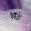 Pendientes de tuerca con forma de mariposa de color mágico con temperamento de chica dulce y fresca de plata esterlina s925, venta al por mayor, fábrica femenina en stock