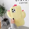 Funda Peluche Cactus Dibujos Animados Hecha a Mano Anticaída Moderna Adecuada para Apple 17/17Pro
