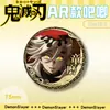 Demon Slayer: Kimetsu no Yaiba Série Dourada Insígnias AR - Sumeragi, Douma, Kyojuro, Muichiro, Shinobu Kocho Mercadoria de Folha de Flandres