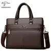 Bolso de Mano Bolso para Hombre Negocios Gran Capacidad Hombro Computadora Maletín Cuero Genuino Mano Cruzado