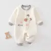 Macacão de algodão fino para bebê, estilo outono e inverno, roupa de inverno estilosa e fofa para bebês meninas, roupinha quente acolchoada para recém-nascidos