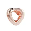 Huiyue venta caliente transfronteriza pulsera de moda con forma de corazón hueco para mujer, corazón con cuentas, colgante brillante de oro rosa