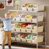 Caja de almacenamiento para gabinete de casa, organizador de utensilios de cocina, cesta de almacenamiento para artículos diversos de escritorio, caja de almacenamiento tipo canasta extraíble para el hogar