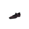 Zapatos Mary Jane de Cuero Texturizado con Combinación de Colores Elegantes Franceses 2024 Otoño Tacón Bajo Grueso Puntera Cuadrada de Cuero con un Botón para Mujer