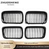 Adequado para BMW Série 3 E36 1996-1999 Grade de Linha Simples e Dupla Modificada Grade Dianteira Tricolor Padrão Carbono Para-choque