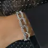 Joyería Transfronteriza Europea y Americana Nicho Pedrería Microincrustada Cadena Cubana Collar para Clavícula Versátil Collar Punk Simple para Mujer