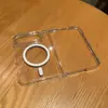 Transfronterizo Aplicable para Apple iPhone Duo Transparente Plegable Magnético Funda de Teléfono Alta Transparencia Acrílico Anti-caída Funda Protectora