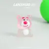 Desenho animado fofo mini colorido urso morango enfeites de carro pingente resina DIY chaveiro acessórios material atacado