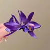 Didy No Tiene Miedo del Mismo Pasador Verde de Phalaenopsis Flor Lateral Flor Artificial Tocado Accesorios para el Cabello de Viaje a la Costa