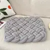 Decoración Moderna Minimalista para Sala de Estar de Casa Cojín Cuadrado para Sofá Cojín de Mesita de Noche Cojín Tejido a Mano de Terciopelo Teddy