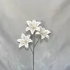 Flor Artificial 3 Cabezas Lirio Cinta Impresión 3D Boda Decoración Hogar Flor Falsa Artificial Accesorios Fotografía Fabricante Mayorista