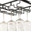 Estante para Copas de Vino sin Taladro Soporte para Copas de Vino Soporte para Copas de Vino Colgador de Copas Colgando Boca Abajo Estante de Vino para el Hogar Decoración