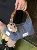 Bolso de mezclilla exquisito y moderno de nicho para mujer, nuevo bolso cruzado versátil de moda 2025, bolso de mano pequeño para salidas