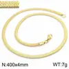 Moda Estilo Minimalista Multitamaño Cadena de Cuchillas Collar Temperamento Moderno Ins Pulsera Plana de Acero Inoxidable para Mujer