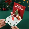 Tarjeta de Felicitación Navideña Estéreo 3D Vacaciones de Año Nuevo Mensaje de Bendición de Acción de Gracias Plegable Tarjeta Pequeña Regalo de Nochebuena Transfronterizo