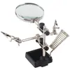 Pinza de resorte tipo clip totalmente metálica para banco de trabajo de laboratorio de alambre eléctrico, herramienta de detección, lupa multifuncional de 90 mm