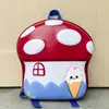 Mochila Nueva para Bebés de Jardín de Infancia Linda Casa de Champiñón Mochila Cáscara de Huevo para Niños y Niñas Ligera Versátil Bolsa Infantil