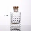Botella de Perfume Tallada Forma de Diamante Botella de Aromaterapia Cuadrada Botella Cubo de Agua Forma de Flor Botella de Vidrio Botella Vacía Cristal de Fragancia
