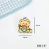 Broche Urso Desenho Animado Estilo Ins Fofo Pingente para Mochila de Estudante Decoração Insígnia de Alto Valor Pin Presente para Amigo