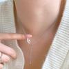Collar de perlas geométricas simples para mujer, diseño de nicho de alta gama, estilo frío, cadena de clavícula ligera y de lujo que combina con todo.