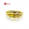 Procesamiento 3EX Flor de Hielo Triturado Brillante Cortador Forma de Flor Huevo Dan Amarillo Dorado Grueso Forma de Huevo de Dan Taladro de Zirconia Cúbica 7a Gema Artificial Zirconio Hao